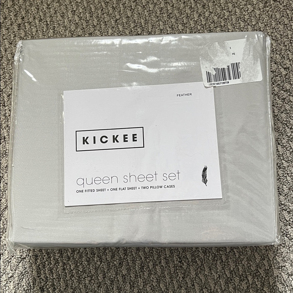Kickee Pants Queen Sheet Set in Gray